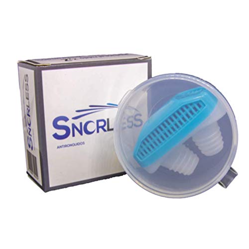 Snorless Gray Antironquidos - Dilatador nasal para dejar de roncar - Purificador de aire anti ronquidos. Incluye funda protectora antibacteriana. Deja de roncar - Descanso efectivo