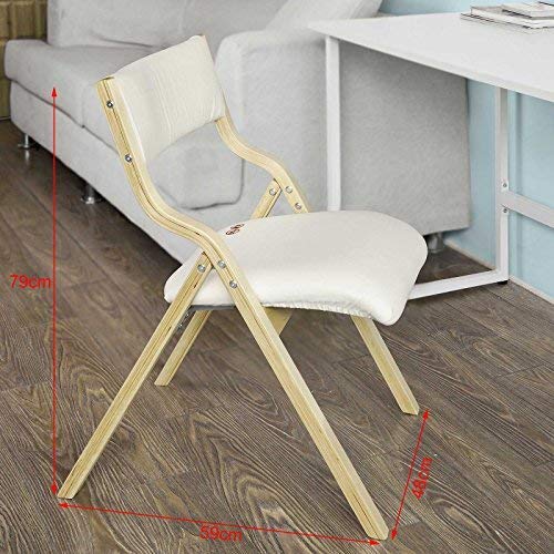 SoBuy Silla Plegable, Silla de Madera, Silla de Cocina, Silla de Comedor, FST40-W, ES