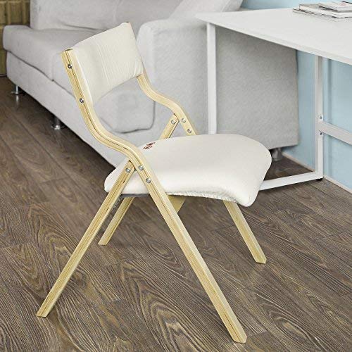 SoBuy Silla Plegable, Silla de Madera, Silla de Cocina, Silla de Comedor, FST40-W, ES