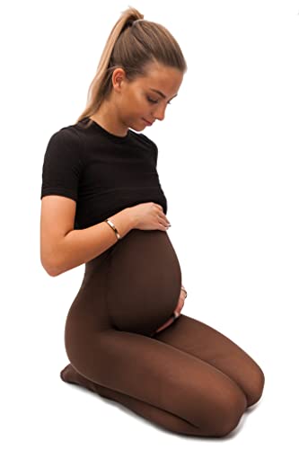 sofsy Medias Opacas de Maternidad – Ajuste súper cómodo para todas las etapas del embarazo 50 den Cappuccino 3 - Medium