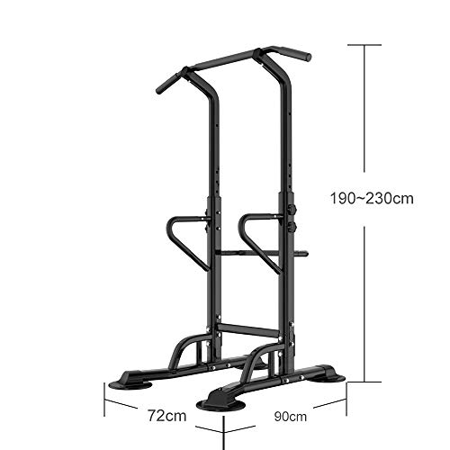 soges Power Tower Altura ajustable Estación de levantamiento y inmersión Estación de entrenamiento de entrenamiento de fuerza multifunción, entrenamiento físico, PSBB002