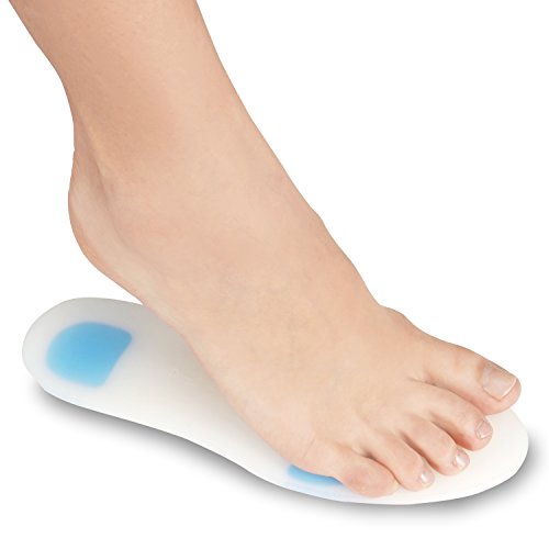 Soles Insertos de Silicona para Zapatos – Plantillas (par) Soporte Ortopédico para Caminar, Correr y Fitness, Diseño Suave, Cómodo, Hipoalergénico, Transparente, XS / 33-34, 2 Unidad