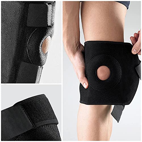 Soporte de rodilla ajustable transpirable con tiras antideslizantes para hombres o mujeres, artritis, dolor en las articulaciones, alivio del dolor de meniscos, deportes para correr