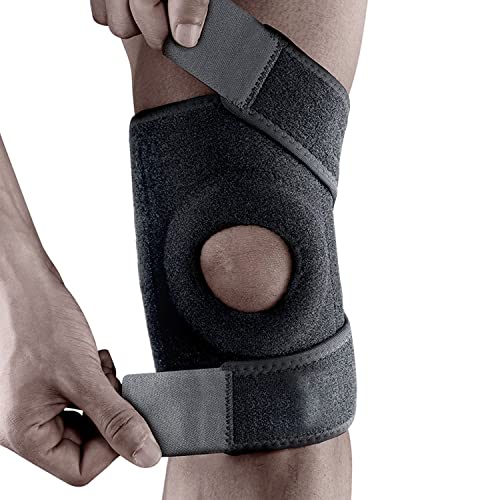 Soporte de rodilla ajustable transpirable con tiras antideslizantes para hombres o mujeres, artritis, dolor en las articulaciones, alivio del dolor de meniscos, deportes para correr