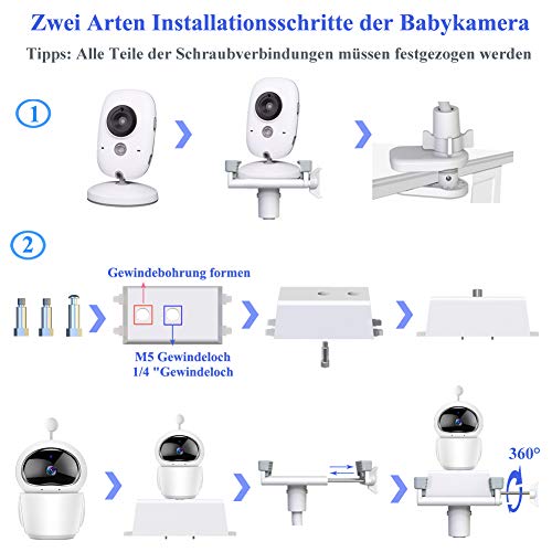 Soporte para Cámara de Vigilabebes Soporte Universal con Palo Flexible para Fijar la Cámara de bebé,soporte de cámara flexible para la habitación de los niños, compatible con la mayoría de vigilabebés
