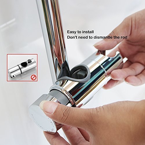 Soporte para ducha Aoleca 18-25mm ABS Cabezal de ducha de repuesto ajustable para cabezal Cursor Brazo de sujeción 360° Rotar Bracket PB4 para cuarto de baño, Cromo