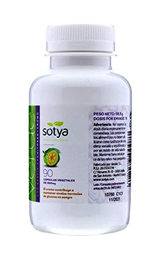 SotyaBelsan Café Verde Con Garcinia Cambogia +Chitosan + Cromo 90 Capsulas 650 mg 90 Capsulas, Quema Grasas para Adelgazar y Pérdida de Peso, Para Control de Peso, para control del apetito. Natural.