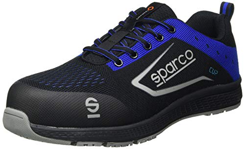 Sparco 0752642NRAZ, Botas de Seguridad y contra Incendios Unisex Adulto, Nero BLU, 42 EU