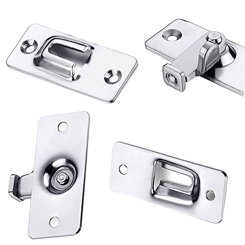 Srsten 90 Grados Ángulo Recto ​Pestillo 2 piezas Hebilla de la Puerta de ángulo Recto Corredera Puerta Pestillo Perno Inoxidable Hardware de Bloqueo Perno Accesorios para Puertas Baño Cerrojo