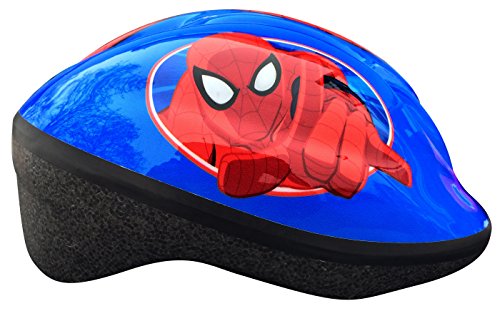 Stamp Combo Spiderman (Helm + Elbow & Knee Pads), Niños, Azul, 5+