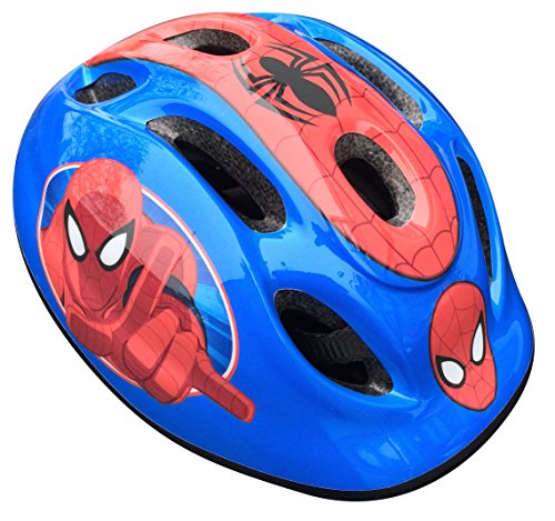 Stamp Combo Spiderman (Helm + Elbow & Knee Pads), Niños, Azul, 5+