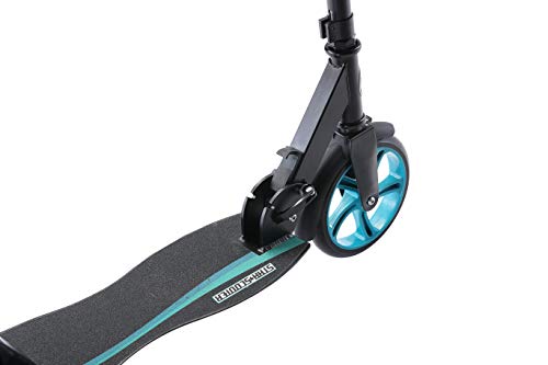 STAR SCOOTER Patinete Patineta Scooter Plegable para niños y niñas a Partir de 7 años y Adultos, 205mm Kickscooter Manillar Ajustable, Negro