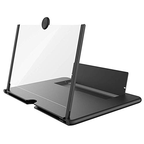 STEBRUAM 12" Lupa de Pantalla 3D HD teléfono Inteligente Lupa Pantalla de proyector para películas,Videos y Juegos Soporte de teléfono Plegable con Amplificador de Pantalla