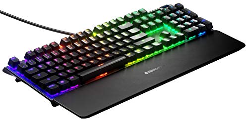 SteelSeries Apex Pro – Teclado mecánico para Gaming – Teclas mecánicas de actuación Ajustable – Smart Display con OLED – Teclado QWERTY Inglesa