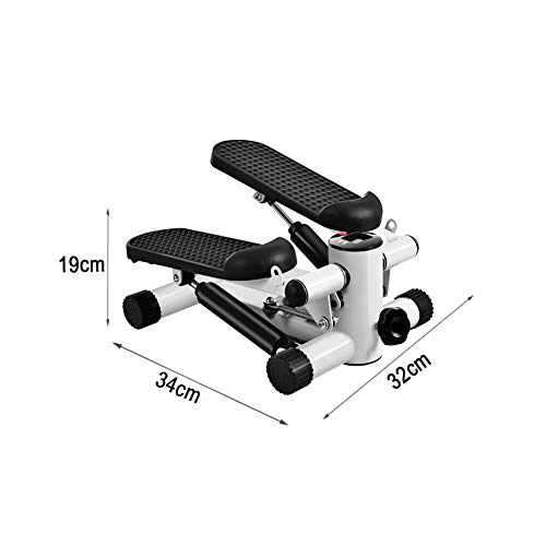 Stepper Hometrainer, Ministepper Up-Down/Left - Right con Cintas, Mini Stepper con Pantalla Multifuncional, Máquina de Step para Fitness