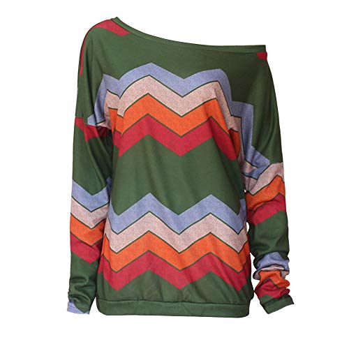 Sudadera Sin Hombros Mujer Bohemia Hippie Chic Camisa Estampado Etnico Jersey Geometrico Sweatshirt Hip Hip Swag Pullover Off Shoulder Sueter Camiseta Otoño Invierno Casual Baggy Jumper Top Streetwear