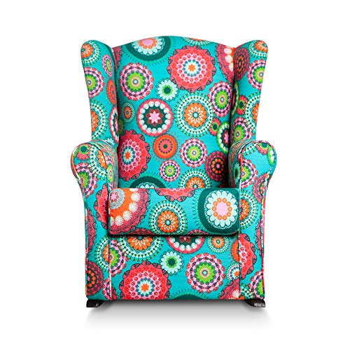 SUENOSZZZ- Sillón Butaca orejero (Sillon Lactancia) Sillon tapizado Mandalas. Sillones de hogar tapizado. Sillon balancin Mecedora