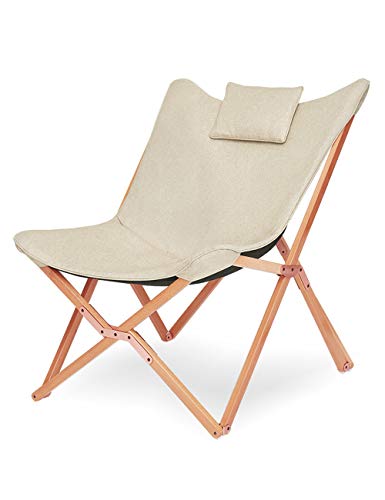 Suhu Silla Sillas Playa de Jardin Plegables Camping Playa Butterfly Sillón Reclinable Nordica Exterior Terraza Acolchado Interior y Exterior Design Moderno Relax Beige