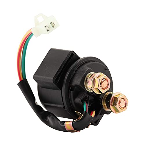 SUKECA Relé solenoide para ATV Dirt Bike Scooter Go Kart Dune Buggy Quad 4 ruedas Pit Bike Ciclomotor Roketa SSR Taotao Sunl 4 tiempos GY6 Motor 50cc 70cc 90cc 110cc 125-250cc