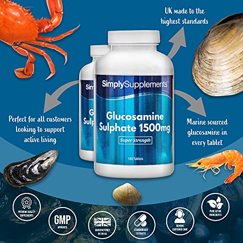 Sulfato de Glucosamina 1500mg - ¡Bote para 1 año! - 360 Comprimidos - SimplySupplements