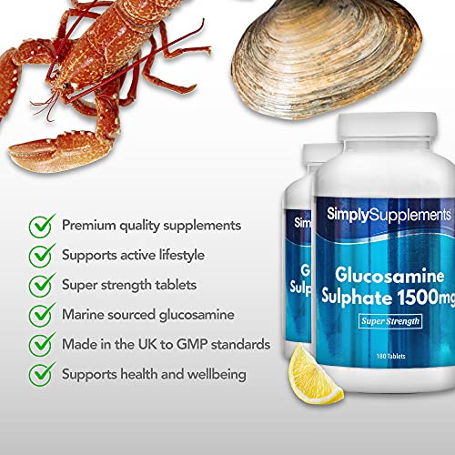 Sulfato de Glucosamina 1500mg - ¡Bote para 1 año! - 360 Comprimidos - SimplySupplements