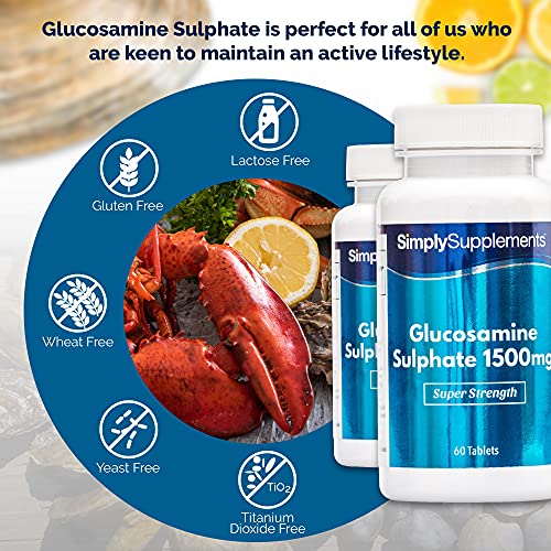 Sulfato de Glucosamina 1500mg - ¡Bote para 4 meses! - 120 Comprimidos - SimplySupplements