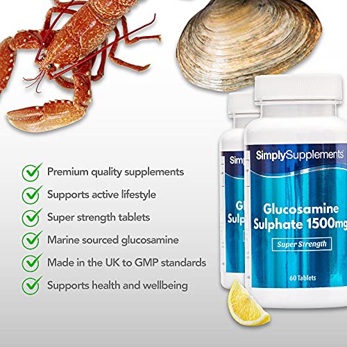 Sulfato de Glucosamina 1500mg - ¡Bote para 4 meses! - 120 Comprimidos - SimplySupplements