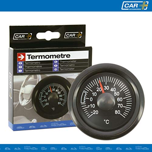 SUMEX Termómetro analógico para Interiores de Coche, Oficina o Casa, Termómetro Adhesivo Temperatura Grados Centígrados Pequeño y de Fácil Lectura