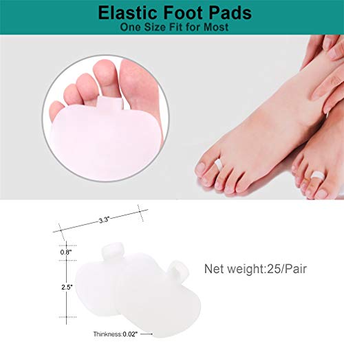 Supcare Plantillas de Gel de Pies Almohadillas de Silicona de Antepié para Neuroma de Morton & Dolores de Bolas Insertado en Zapatos Plantillas de Metatarsiano & Sesamoideo