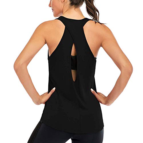 Superora Mujer Camisas sin Mangas Deportivas Camisetas Fitness Yoga Tops Deportes Espalda Abierta