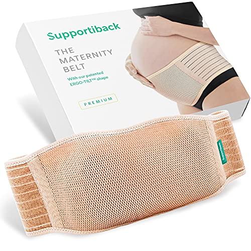 Supportiback® Cinturón de Maternidad | Faja Abdominal y sujeción de Espalda para el Embarazo, Post-Embarazo – Material Suave y Transpirable. Sujeción para aliviar el Dolor de Espalda, y Suelo pélvico