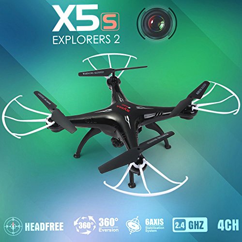 Syma X5SC-1 Drone Falcon Cuadricópteros RC (360 Grados, 4CH 6 Axis, 2.4G ,2.0 MP Cámara ,Flashing Lights LED Colorido