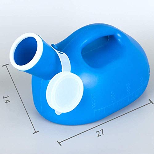 SYZHIWUJIA Pot de cámara Shell Urinario 2L Hombres portátil Urinario Desodorante Prueba de Fugas for Adultos Urinario Alquiler de Coches Viajes/Camping/Azul atención hospitalaria Urinario