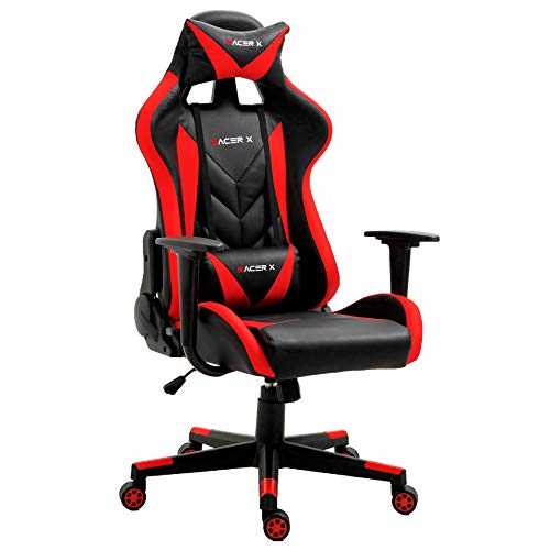 T-LoVendo Silla Gaming Oficina Racing Sillon Gamer Racer X Profesional Videojuegos PC, Universal