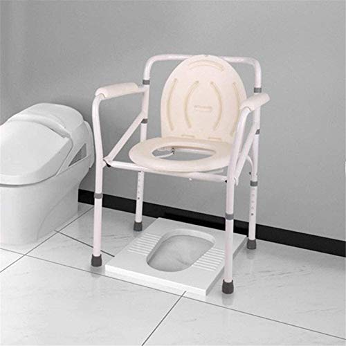 Taburete de la ducha Taburete de ducha Silla de ducha Asiento de inodoro independiente, almohadilla de silla de inodoro ajustable con orinal removible para el banco de ducha de ducha de ancianos Para