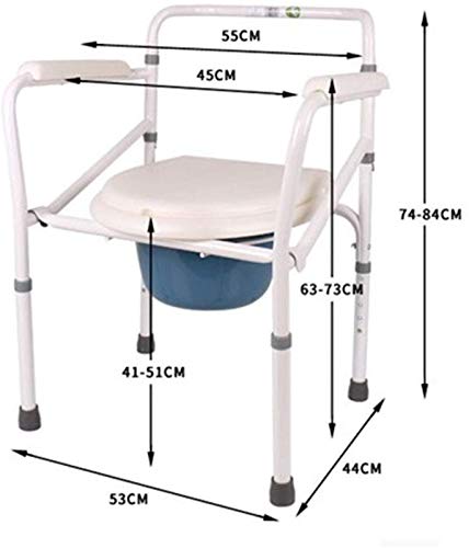 Taburete de la ducha Taburete de ducha Silla de ducha Asiento de inodoro independiente, almohadilla de silla de inodoro ajustable con orinal removible para el banco de ducha de ducha de ancianos Para