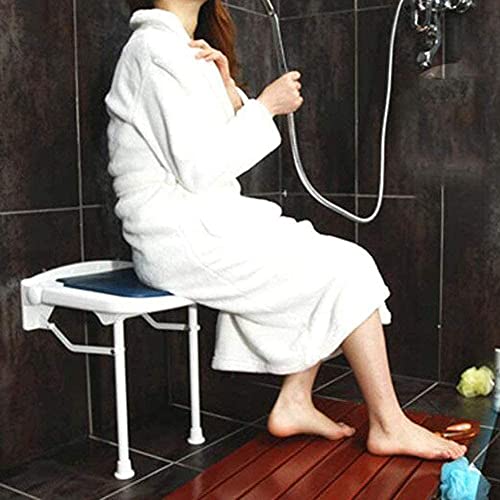 Taburetes, Asiento De Ducha Abatible Ajustable Con Patas Taburete De Ducha Montado En La Pared Con Almohadilla Para Pies Para Silla De Baño Antideslizante Banco De Ducha Con Cojinete Para Ducha Interi