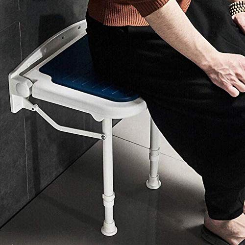 Taburetes, Asiento De Ducha Abatible Ajustable Con Patas Taburete De Ducha Montado En La Pared Con Almohadilla Para Pies Para Silla De Baño Antideslizante Banco De Ducha Con Cojinete Para Ducha Interi