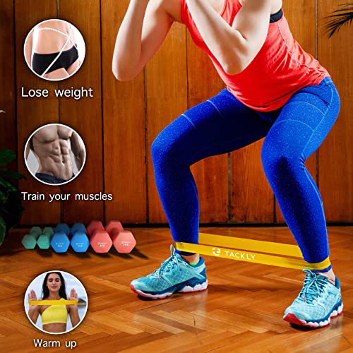 Tackly kit de mancuernas de neopreno 1- 3kg + cintas elásticas musculación fitness y soporte - Juego de pesas y mancuernas gimnasio en casa 1kg 2kg 3kg - set deporte entrenamiento mujer / hombre