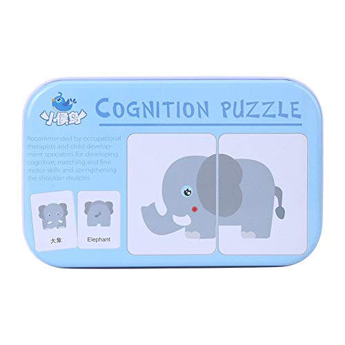 Tarjetas Aprendizaje Bebe Cartas Puzzle para Infantil 2 años Puzzle de Educativo Animales de Juguete Animales Granja Juego para Niños Memoria para niños con Animales Bonitos Juego de Memoria