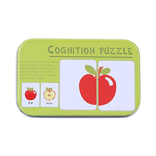 Tarjetas Cognitivas a Juego Tarjeta de Entrenamiento de Aprendizaje Juguete Educativo Temprano con 16 Pares a Juego Cumpleaños para Niños de 3 4 5 6 7 Años (Fruta)