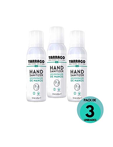 Tarrago | Gel Hidroalcohólico Desinfectante Antiséptico | Higienizante de Manos Spray 125 ml | Limpiador de Manos con Aloe Vera | Pack de 3 Unidades (375 ml) | No Gas