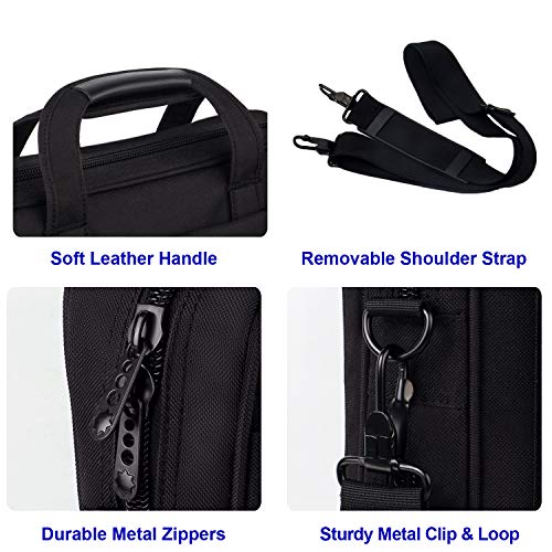 Taygeer Maletin Portatil 15 6 Pulgadas Bandolera para Ordenador Portátil Impermeable Portadocumentos Maletines y Bolsas para Portátil Regalo para Hombres Mujeres Colegio Viajar Trabajo Negocio - Negro