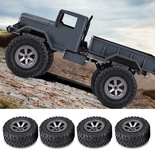 Tbest Neumáticos orugas de 4 Piezas, 1:16 Neumáticos de Goma Modelo RC Control Remoto Ruedas Coche Accesorios báscula vehículo RC