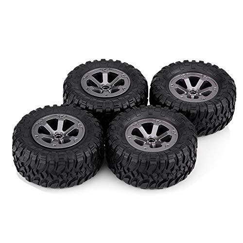 Tbest Neumáticos orugas de 4 Piezas, 1:16 Neumáticos de Goma Modelo RC Control Remoto Ruedas Coche Accesorios báscula vehículo RC