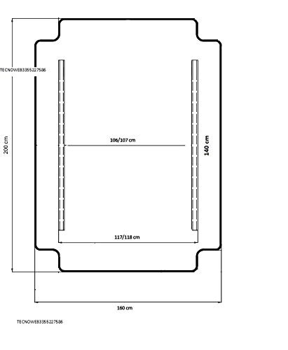 Tecnoweb - Cojines para balancín de 3 plazas - Incluido también el techo a juego - 100 % fabricado en Italia - Ideal para exteriores (jardines y patios) - Estructura no incluida, Fanstasia Lime