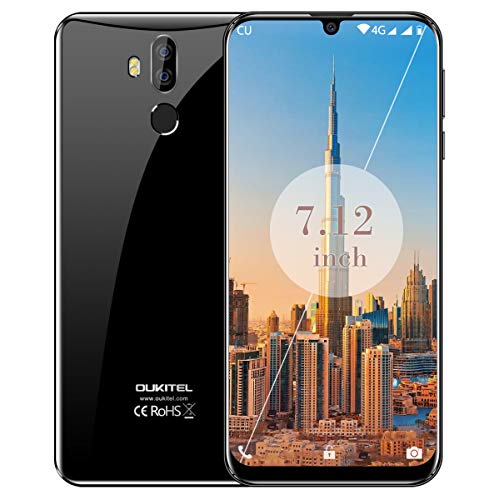 Telefono Movil Pantalla 7.12 Pulgadas,OUKITEL K9 Moviles 64GB ROM 6000mAh Carga Rápida de 30W Moviles Pantalla Grande,Dual SIM 4G Smartphones Libres Android 9.0 4GB RAM,Negro