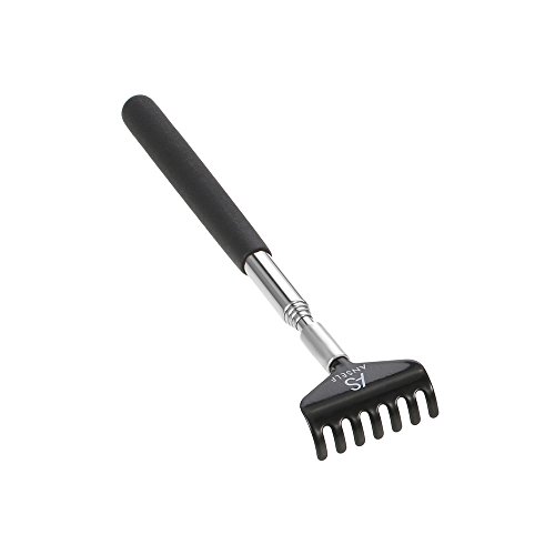 Telescópico Back Scratcher Massager Metal Compacto Extensible 5 Sección 20-68cm Negro