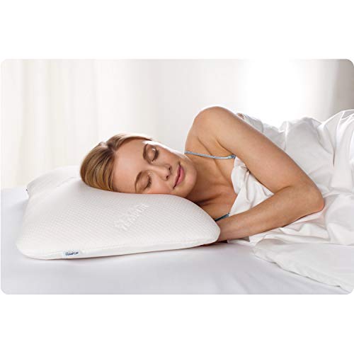 Tempur Symphony - Almohada ergonómica, Cervical, para Dormir de Lado y de Espaldas, Blanco, 43 x 63 x 11 cm