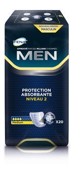 Tena Men Level 2 - Caja de protectores para hombres, nivel 2 – 320 ml de absorción, 6 paquetes de 20 unidades